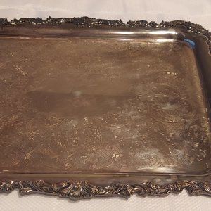 Silver plated serving tray